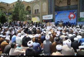 تجمع بزرگ حوزویان دراعتراض به صدورحکم اعدام شیخ النمر