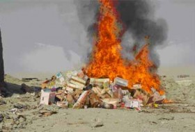 سه تن مواد غذایی غیر بهداشتی در شهرستان زابل معدوم شد