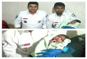 تولد نوزاد دختر به کمک تکنسین های اورژانس ۱۱۵/ مسمومیت با گاز مونوکسیدکربن دو نفر را راهی بیمارستان کرد