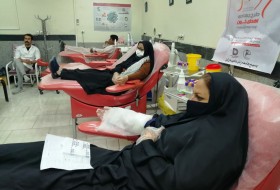 اهدای خون بانوان بسیجی در زابل
