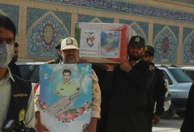 تشییع پیکر مطهر شهید مدافع امنیت در شهرستان زابل